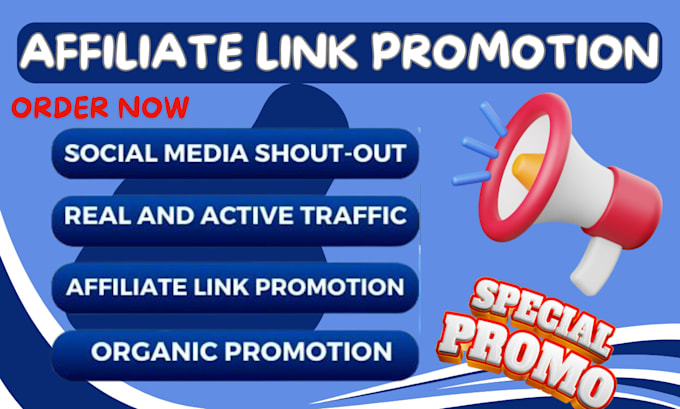 Gig Preview - Do affiliate link promotion click bank affiliate link promotion