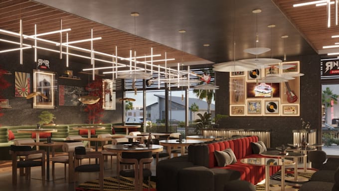 Gig Preview - Do 3d cgi unreal engine restuarant, cafe, bar, coffee spot rendering