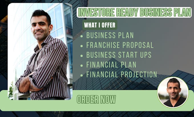 Gig Preview - Develop an investor ready business plan, pitch deck, franchise proposal, grant