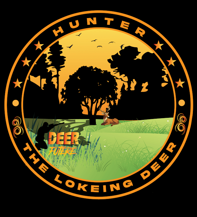 Gig Preview - Create custom hunting and fishing t shirt or logo design