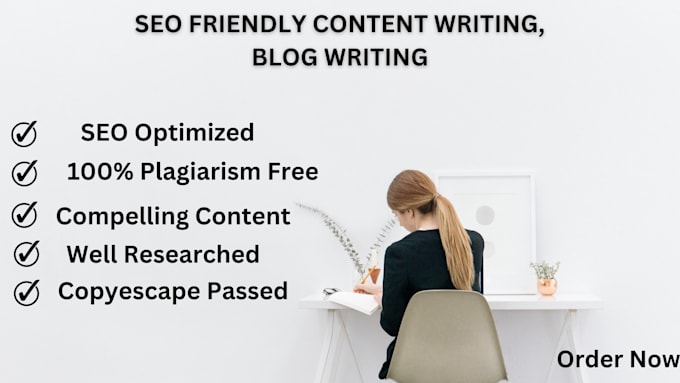 Gig Preview - Do SEO article writing, blog post, website content writing