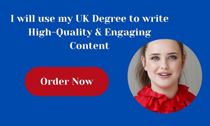 Gig Preview - Use my UK degree to write high quality SEO website content