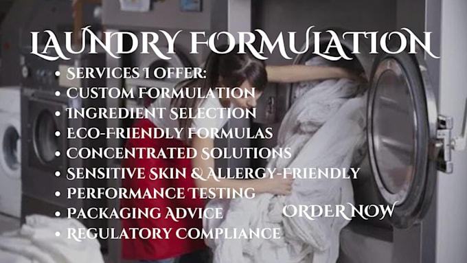 Gig Preview - Develop formulations for any laundry and cleaning products