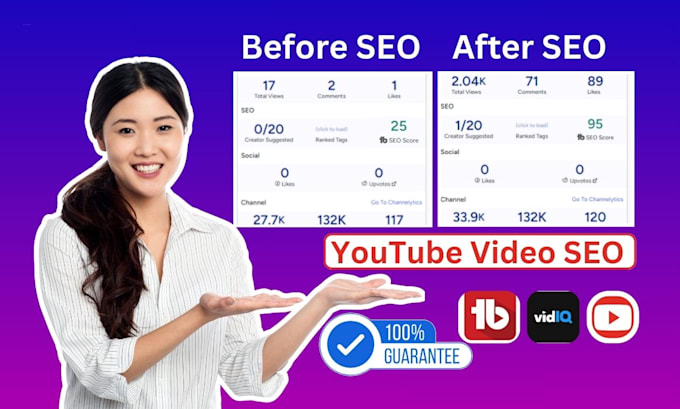 Gig Preview - Do the best youtube video SEO and ranking on the top page