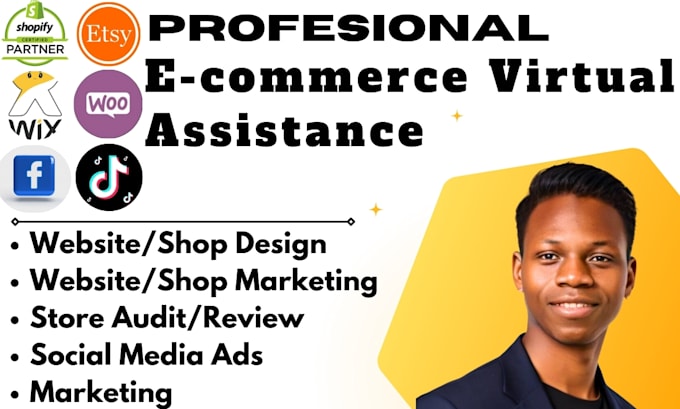 Gig Preview - Be your ecommerce virtual assistance, ecommerce store and social media manager