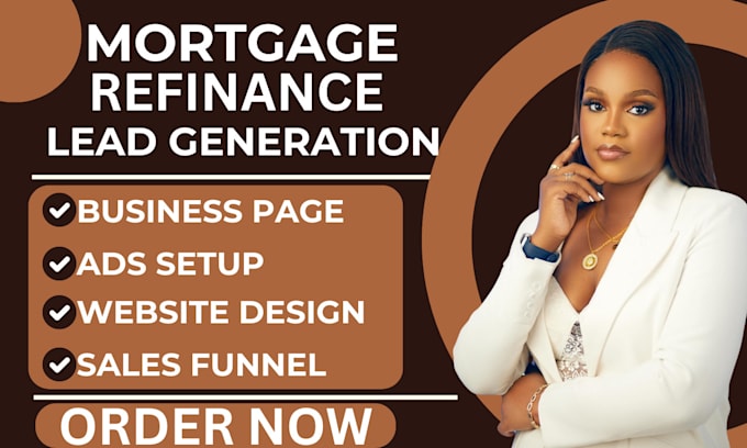 Gig Preview - Mortgage refinance leads mortgage website mortgage broker refinance leads