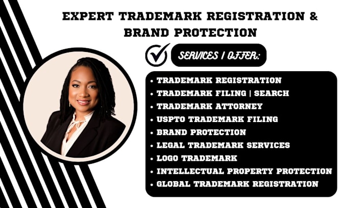 Gig Preview - Do trademark search, file to register your trademark with uspto, brand registry