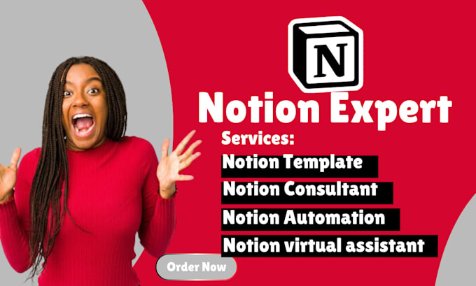 Gig Preview - Be your notion expert design notion template notion workspace,notion automation,