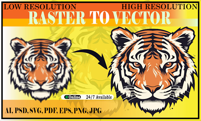 Gig Preview - Vector tracing convert image to vector logo vectorizing 2hr