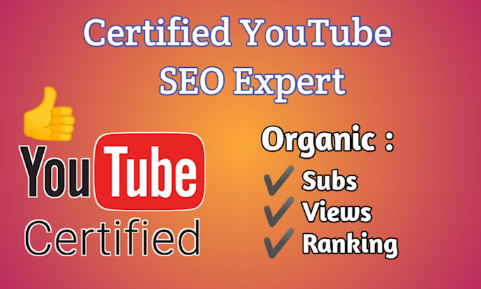 Bestseller - best youtube video SEO expert optimization growth manager