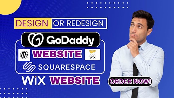 Gig Preview - Design wix website on godaddy website redesign squarespace on  godaddy website