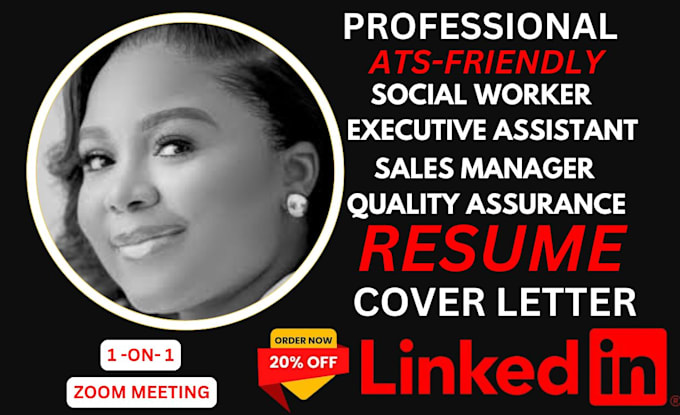 Gig Preview - Write resume or cv for social workers, executive assistants, and sales managers