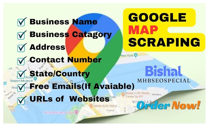 Gig Preview - Scrape google maps data with urls of websites and nap for leads generation