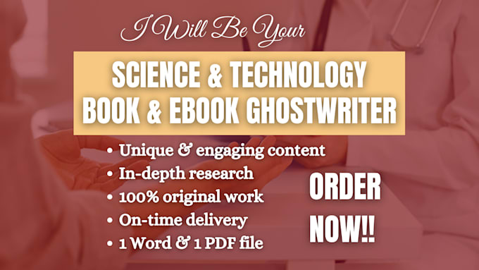 Gig Preview - Be your science and technology ebook, cyber security, robotic ebook writer