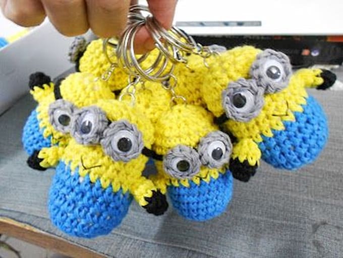 Send you a cute crochet minion key chain by Johnnyq
