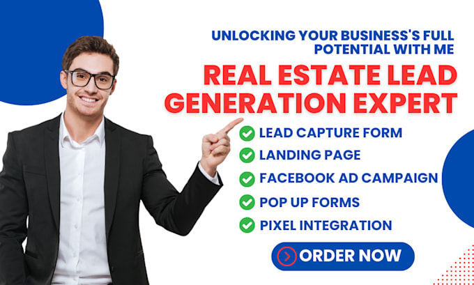 Gig Preview - Get real estate leads, commercial estate leads using facebook and google ads