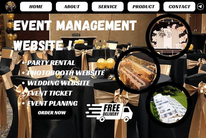 Gig Preview - Create 360 photo booth, party rental, event rental, event planning website