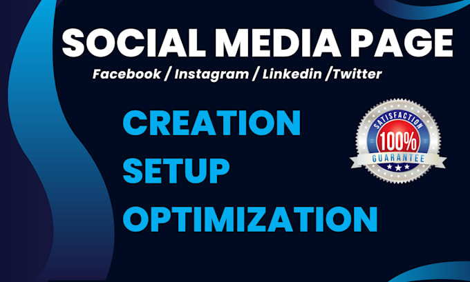 Gig Preview - Create, setup, and optimize professional facebook, instagram, linkedin pages