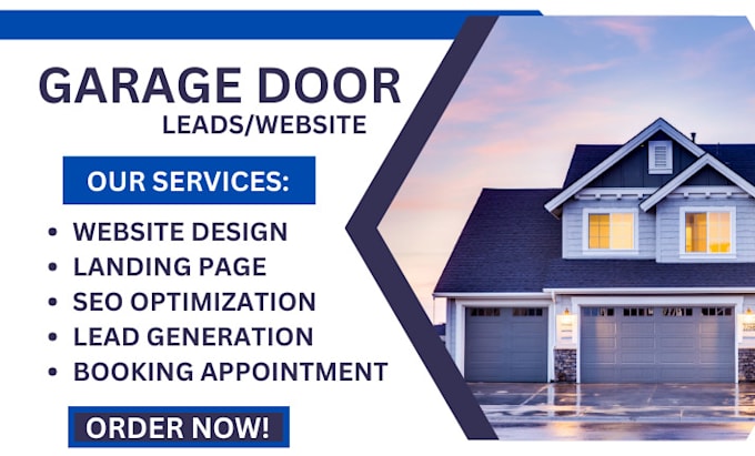 Gig Preview - Design garage door website locksmith website garage door landing page