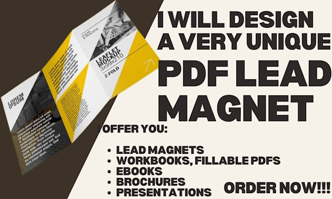 Gig Preview - Design unique PDF lead magnet, ebook, workbook