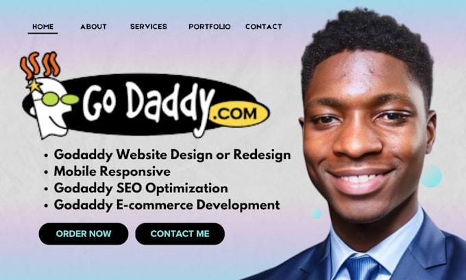 Gig Preview - Godaddy website redesign godaddy website design godaddy website redesign godaddy