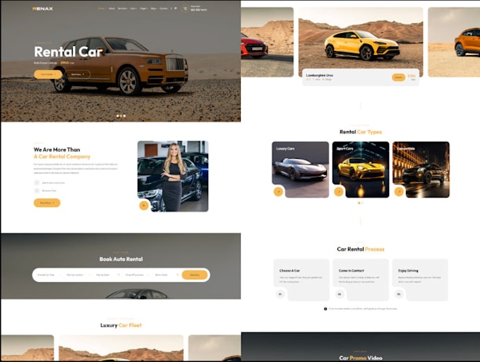 Gig Preview - Build HQ car rental, taxi booking or chauffeur website with advanced feature