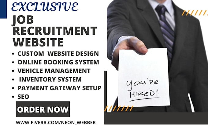 Gig Preview - Design recruitment agency job portal agency job board website staffing website