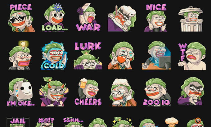 Gig Preview - Create emotes, custom emotes, twitch emotes animation discord emote chibi emotes