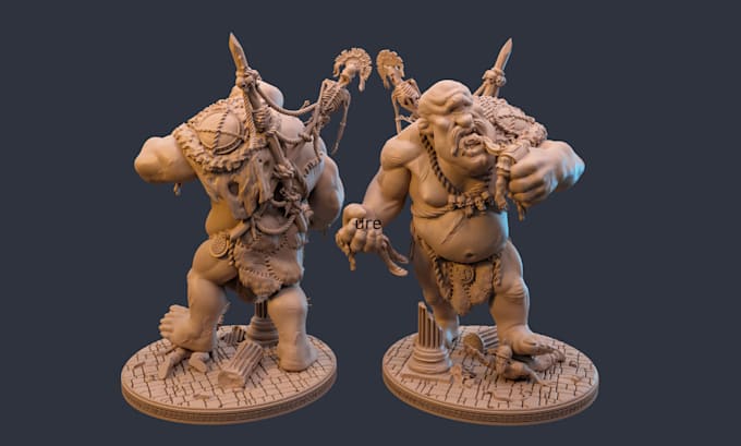 Gig Preview - Sculpt high quality 3d models miniatures figurines dnd for 3d printing