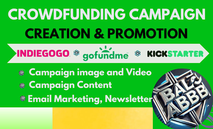 Bestseller - do kickstarter, indiegogo, gofundme fundraising crowdfunding campaign promotion