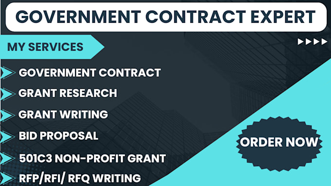 Gig Preview - Do winning government contract bid proposal rfp rfq rfi non profit grant