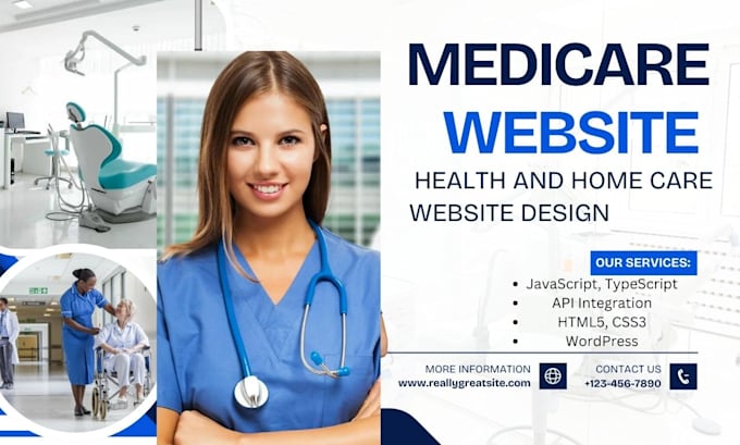 Gig Preview - Create healthcare website medicare website dental and clinic website