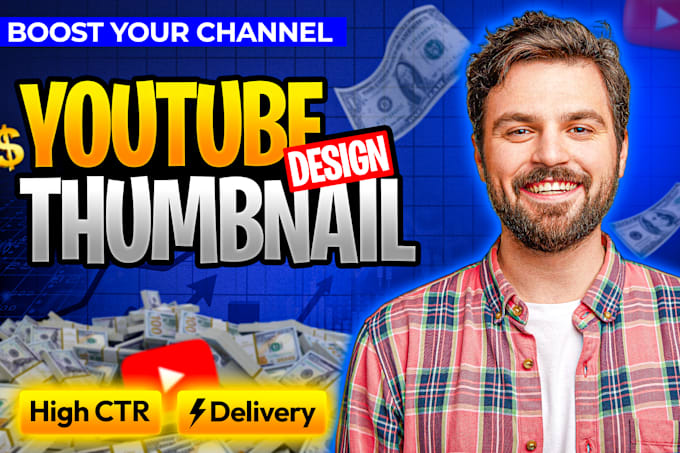 Bestseller - design eye catching youtube thumbnail to attract audience