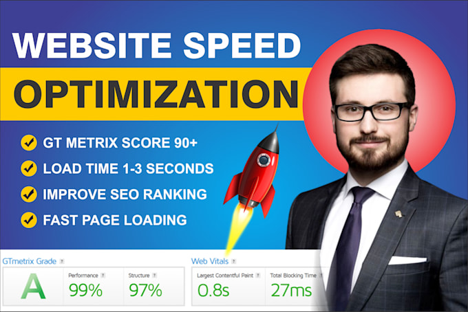 Gig Preview - Speed up wordpress website with gtmetrix and google page speed insights