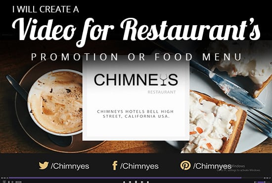 Gig Preview - Create a video for your restaurant menu