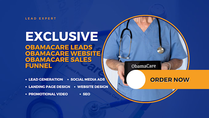 Gig Preview - Generate obamacare leads aca leads landing page obamacare leads