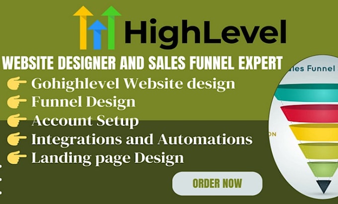 Gig Preview - Gohighlevel salesfunnel gohighlevel landing page gohighlevel sales funnel