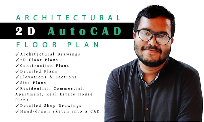 Gig Preview - Use autocad to create an architectural floor plan