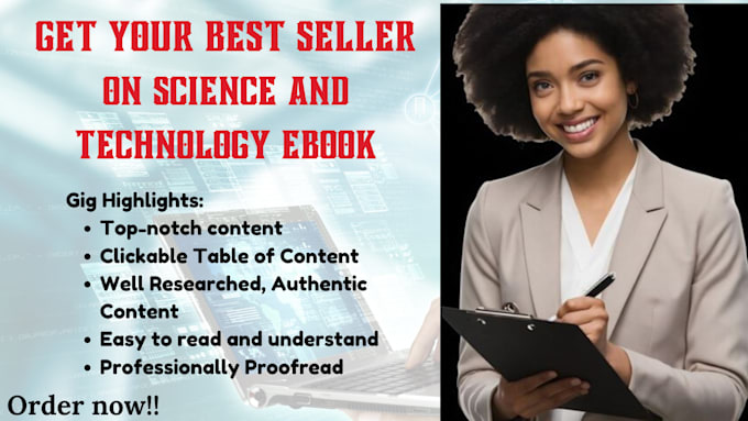 Gig Preview - Ghostwrite unique content for your science and technology ebook