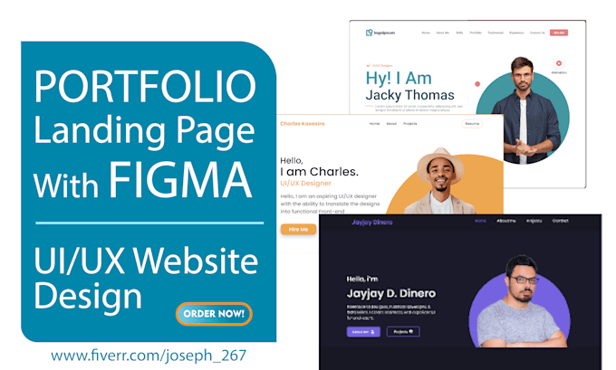 Gig Preview - Design figma landing page, portfolio website with figma, UX design