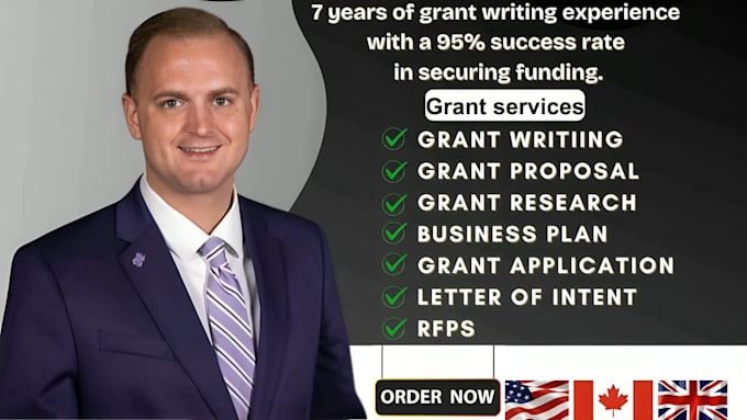 Gig Preview - Grant proposal writing grant research grant proposal business plan nonprofit