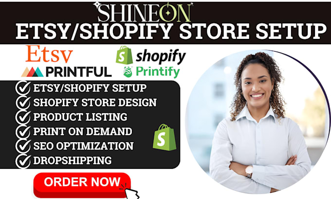 Gig Preview - Make etsy shineon jewelry design shopify printful print on demand store