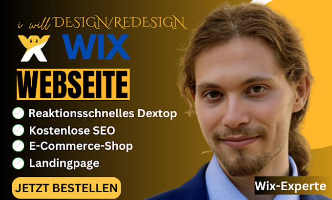 Gig Preview - Design or redesign wix website, wix landing page, wix ecommerce store, wix blog