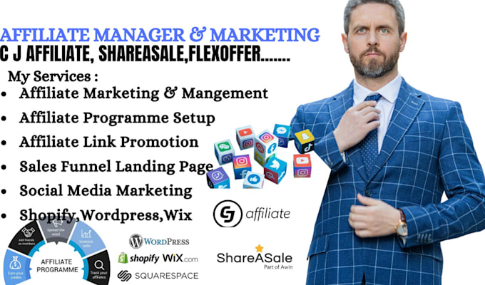 Gig Preview - Manage and grow your shareasale, clickbank, cj affiliate,flexoffer,awin account