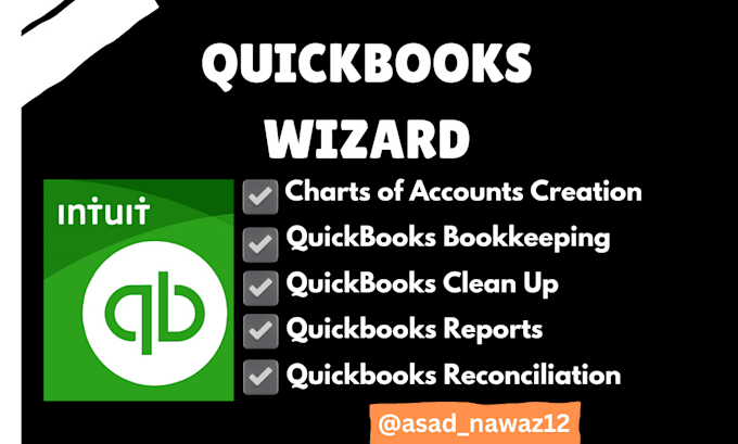 Gig Preview - Do quickbooks setup, bookkeeping, reconciliations, clean up and catch up