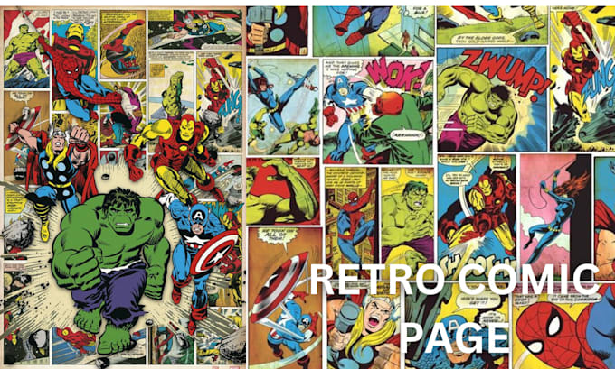 Gig Preview - Retro comic page,retro vintage poster illustration retro comic book retro nsfw