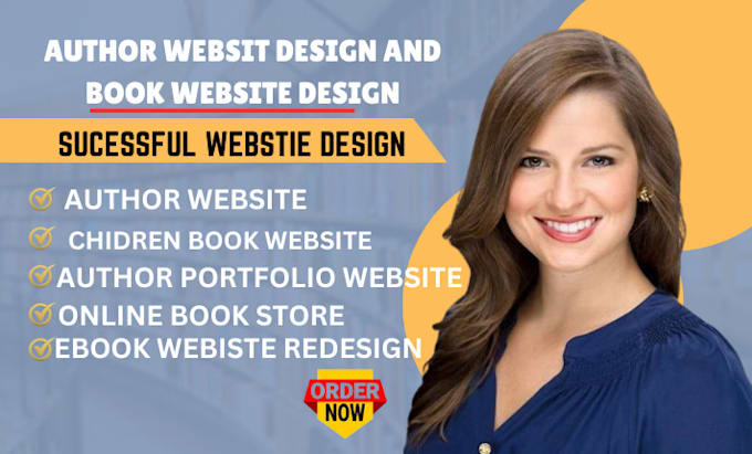 Gig Preview - Build modern book and ebook author website redesign author website children page