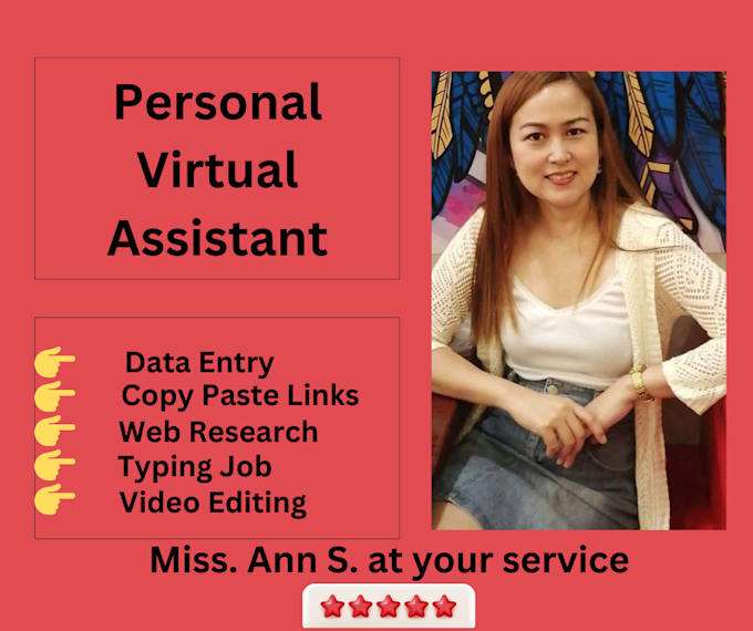 Gig Preview - Do services as your virtual assistant