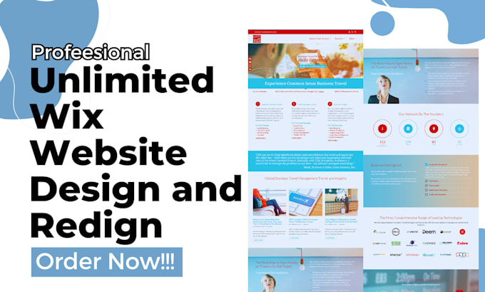 Gig Preview - Build your wix website design or redesign wix website with unlimited revision