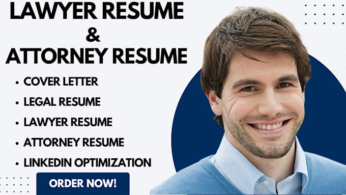 Gig Preview - Create a professional legal resume, lawyer resume, attorney resume, cover letter